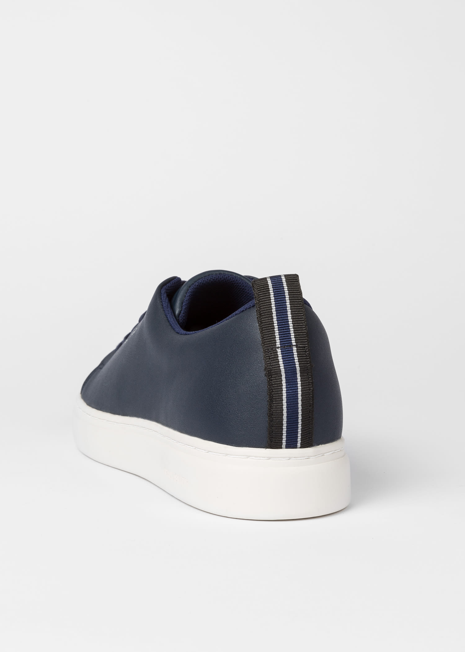 mens navy leather trainers
