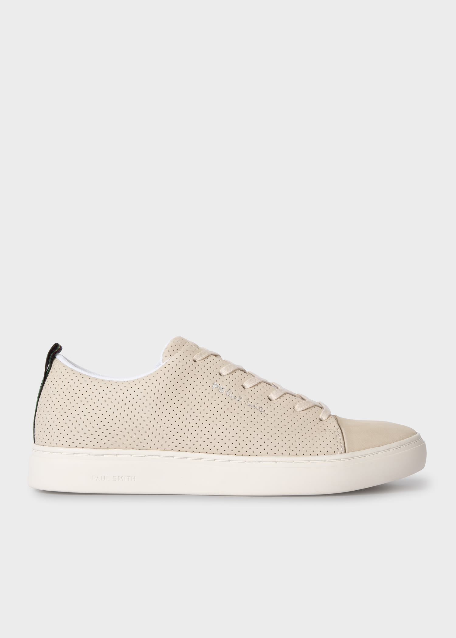 Men's White Leather 'Lee' Trainers - Paul Smith