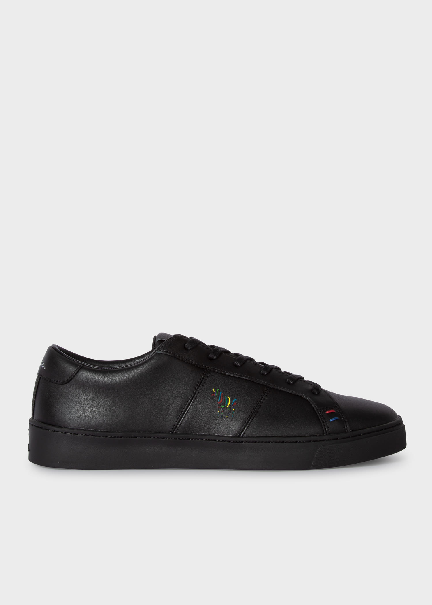 Men's Designer Trainers | White & Black Leather Trainers - Paul Smith