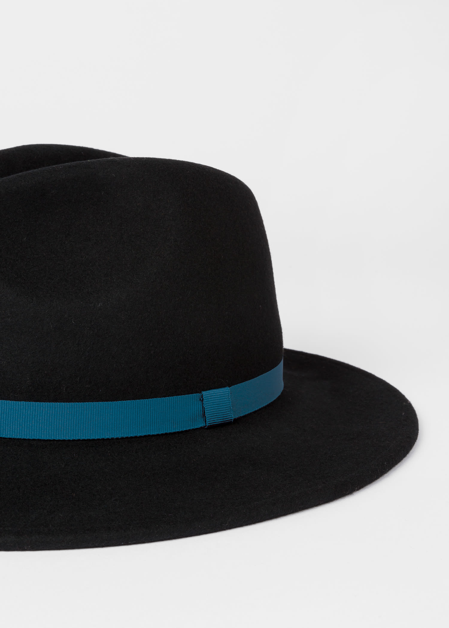 Womens black felt fedora hat