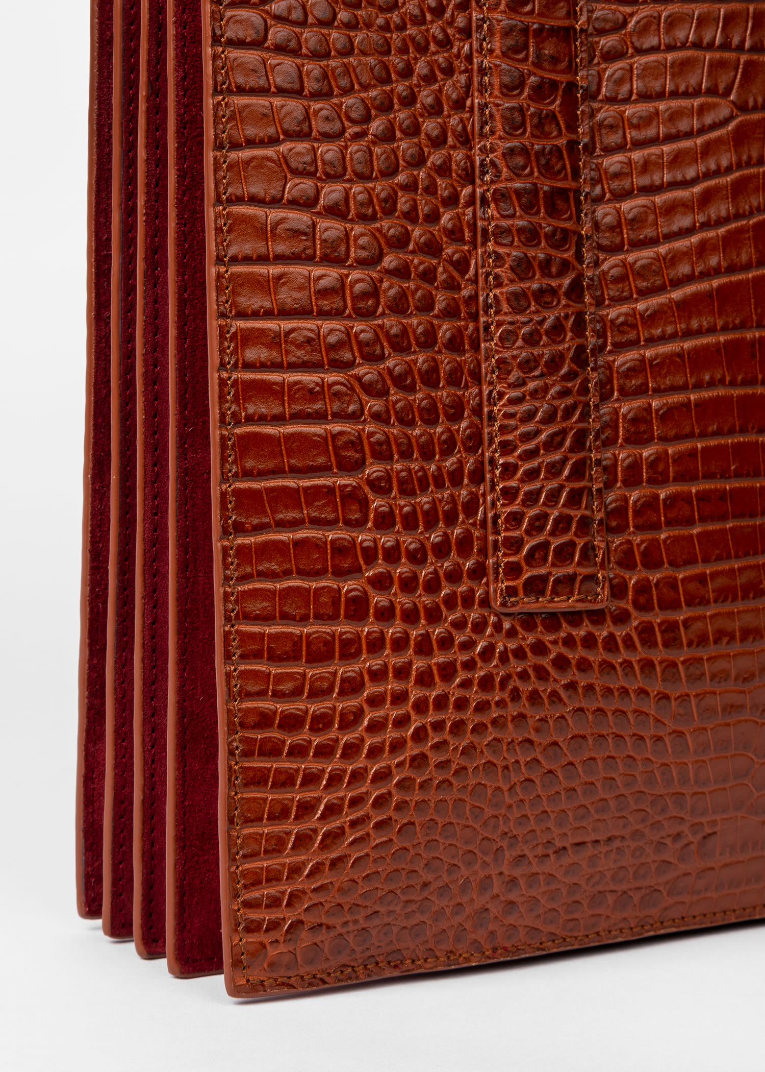croc leather tote