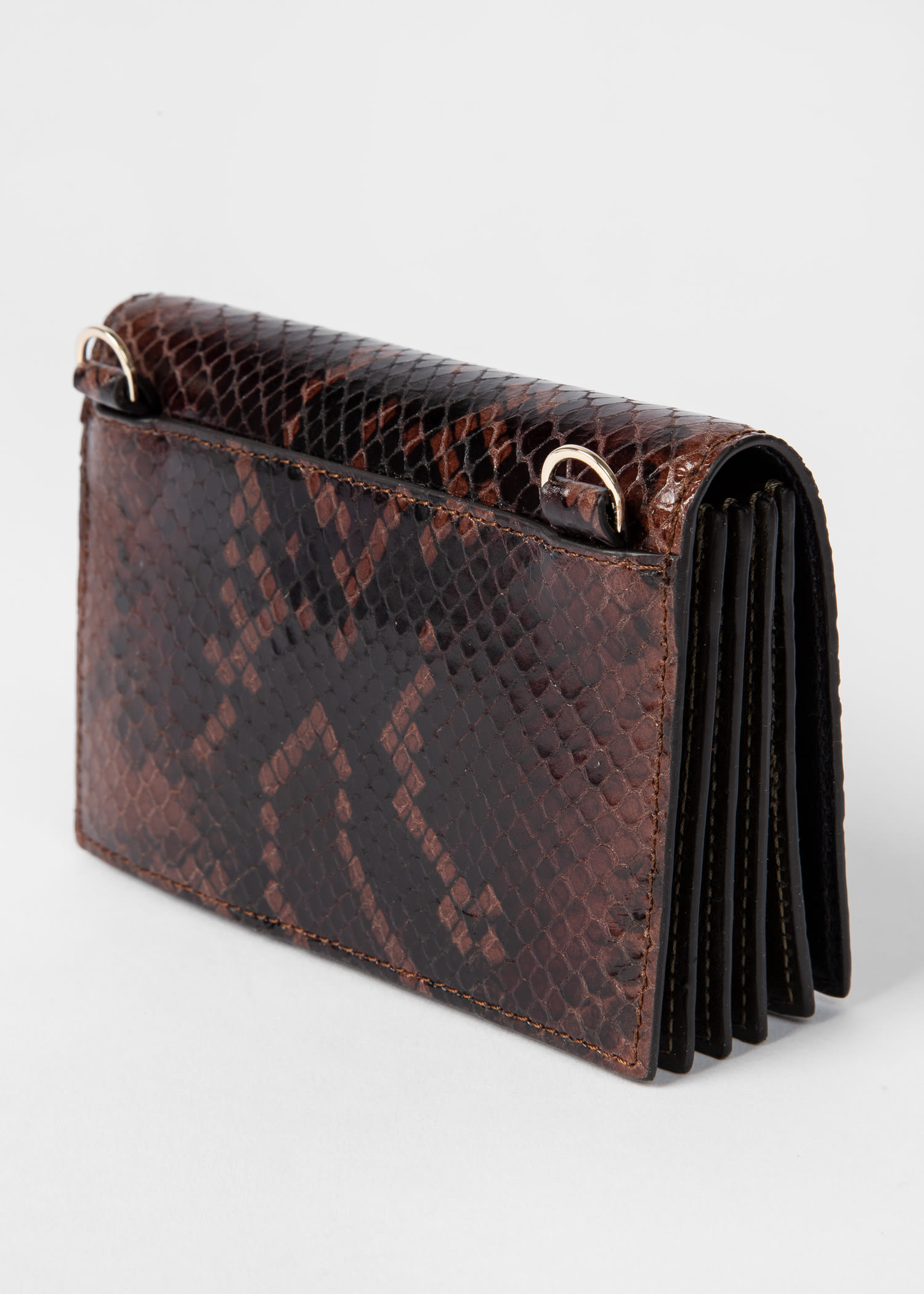 Women's Brown Mock Snake Leather Wallet With - Paul Smith