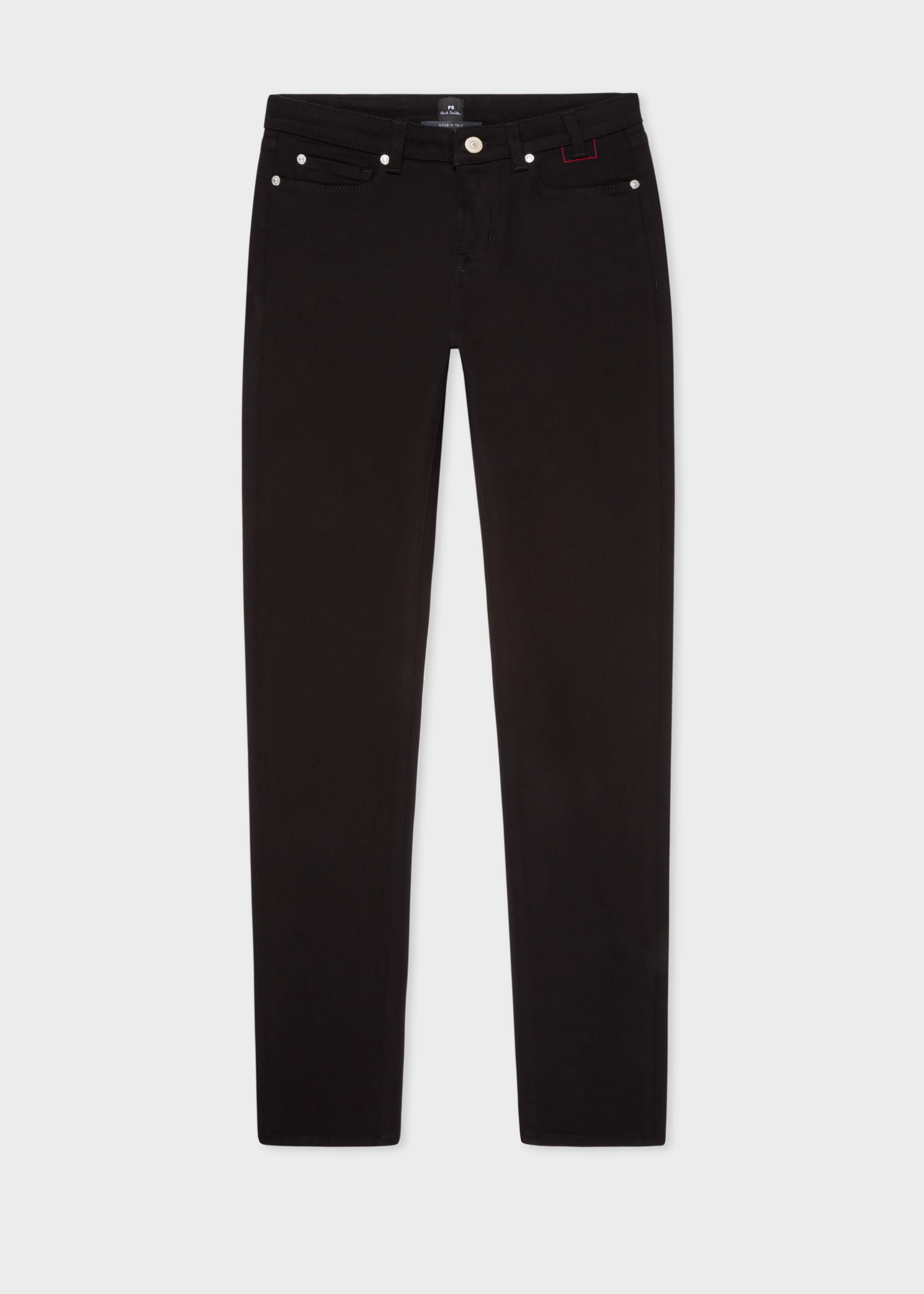 Women's Skinny-Fit Black Cotton-Stretch