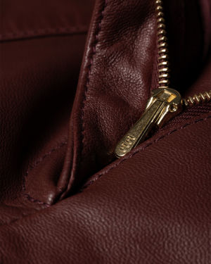 Lamb Leather Straight Leg Trousers Paul Smith