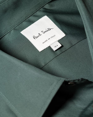 Dark Green Cotton Poplin Shirt Paul Smith