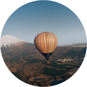 Our Signature Stripe Balloon: Mount Fuji