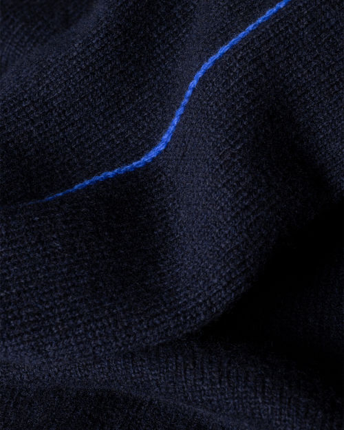 Paul Smith Lambswool Electric Blue Trim Sweater