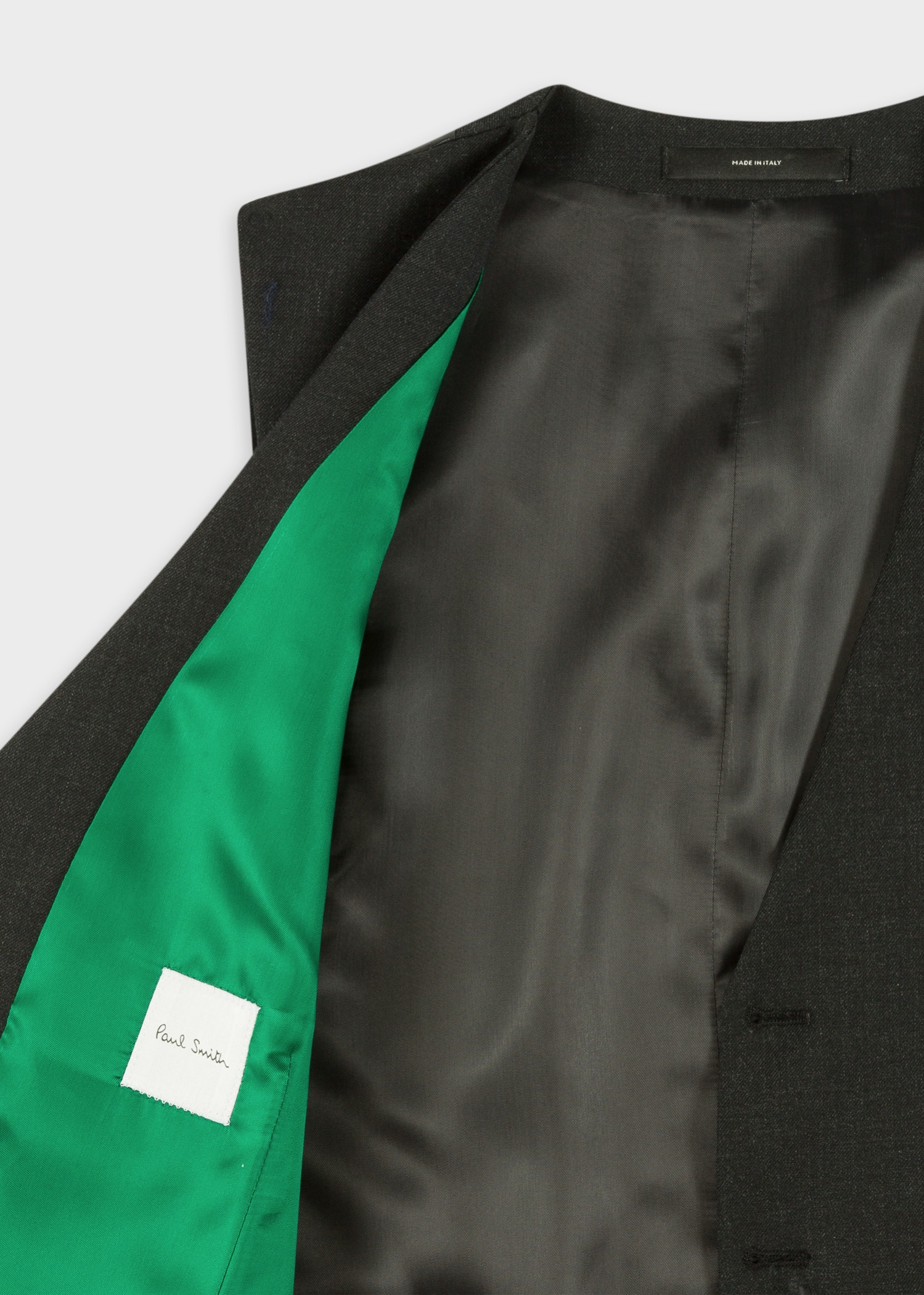 Gilet De Costume Paul Smith Homme 'A Suit To Travel In' Gris Charbon En Laine Coupe Ajustée