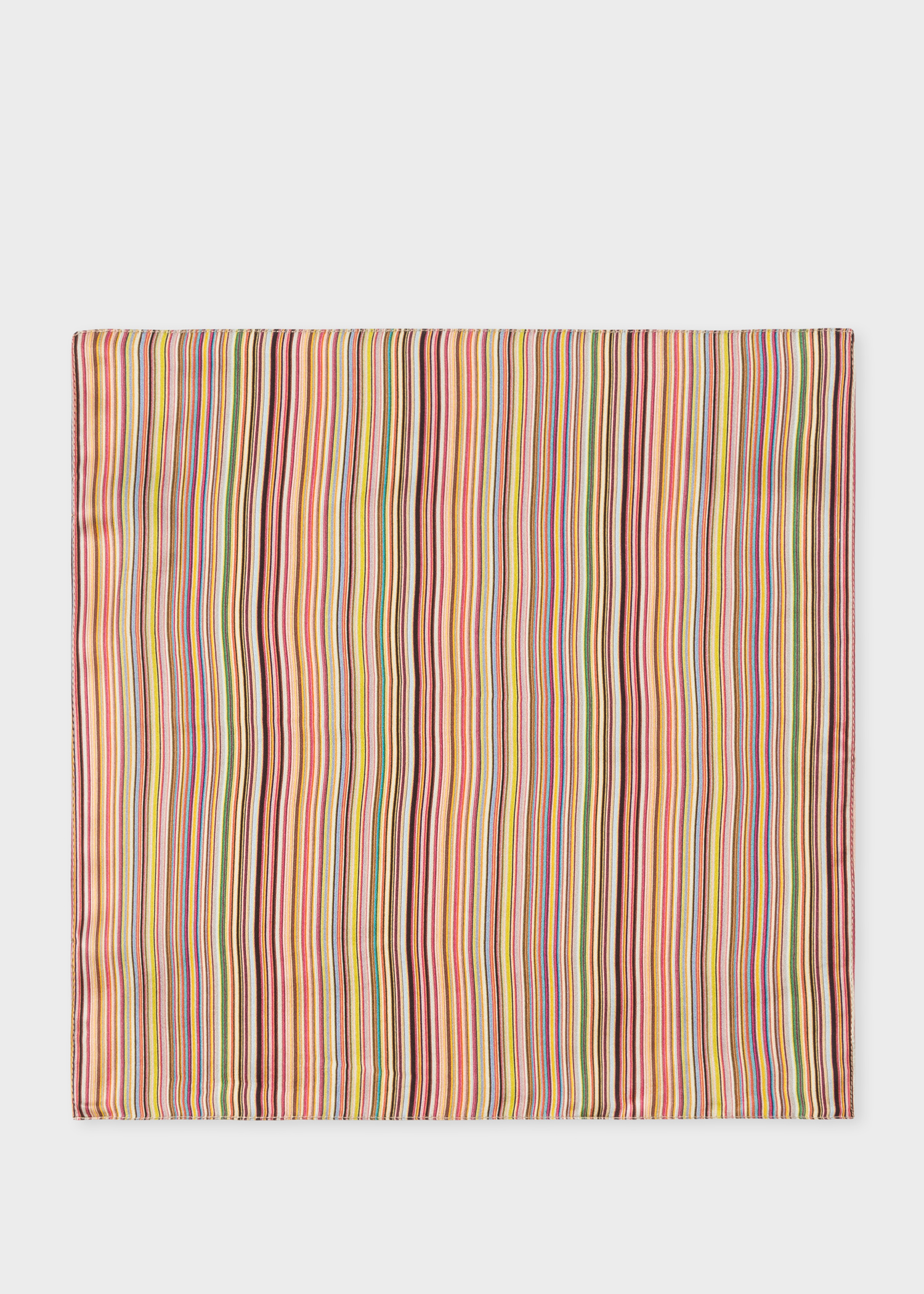 Paul Smith Men's Signature Stripe Silk Pocket Square