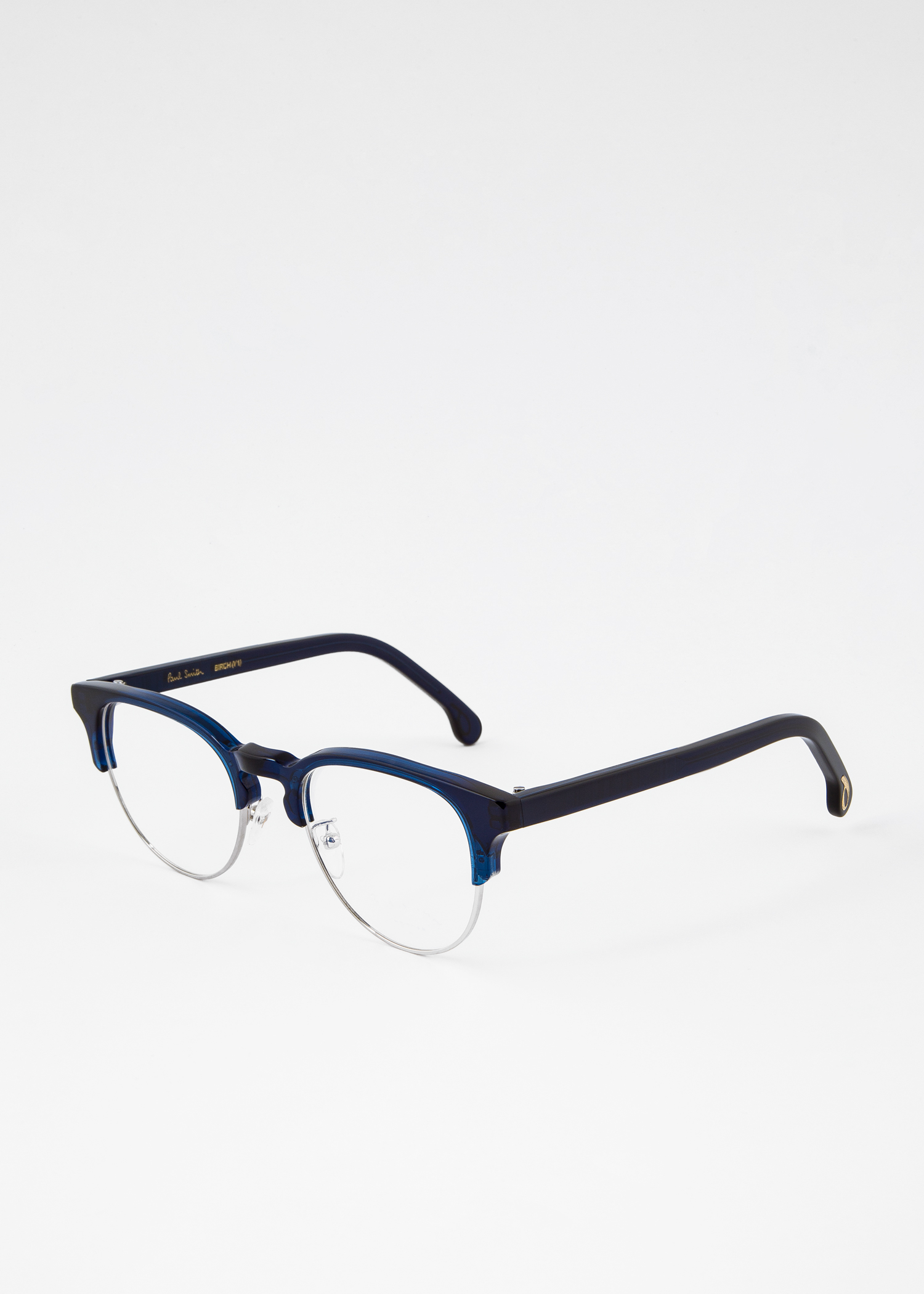 Angled view - Paul Smith Deep Navy 'Birch' Spectacles