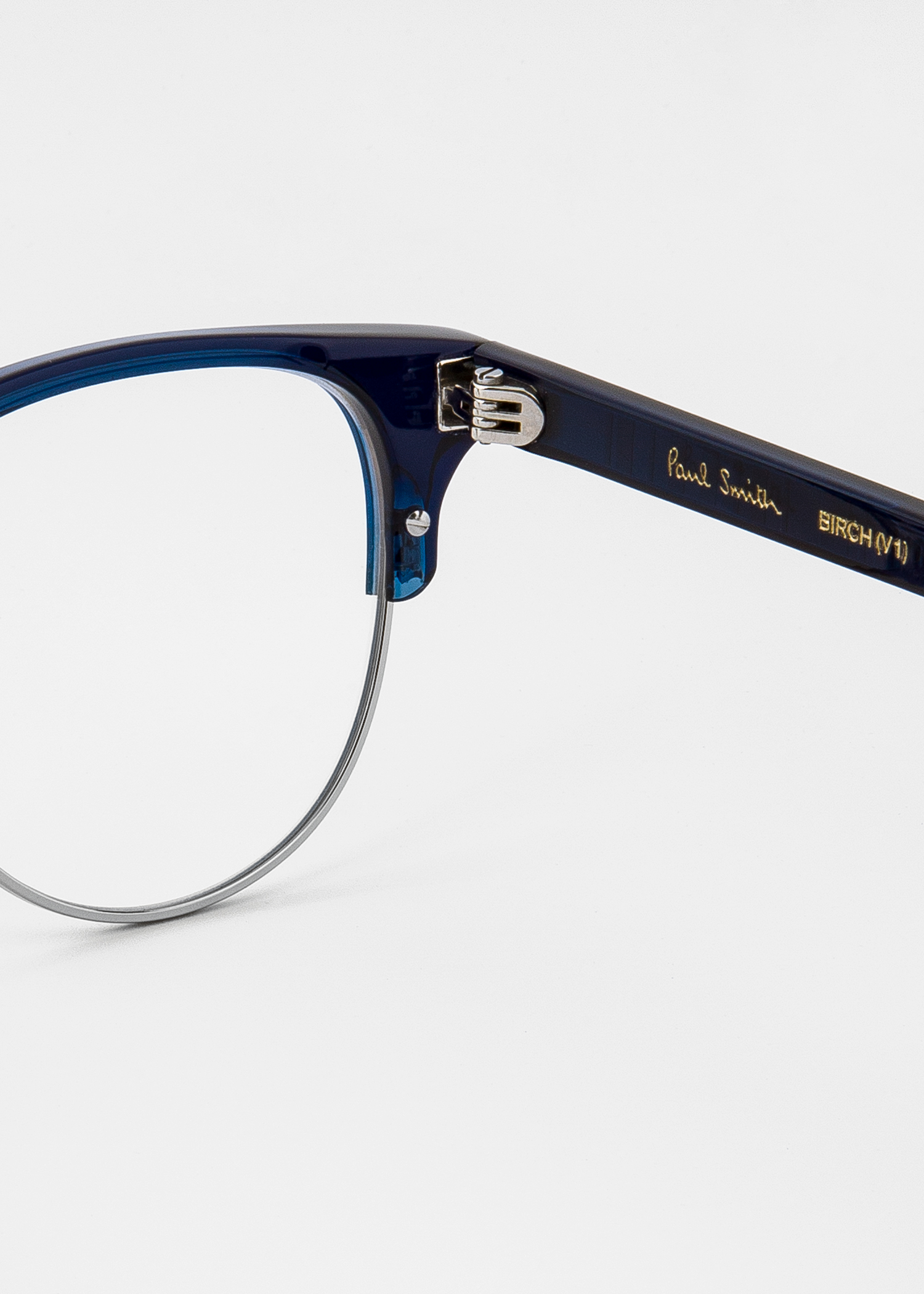 Detail view - Paul Smith Deep Navy 'Birch' Spectacles