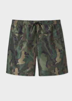 mens camo drawstring shorts