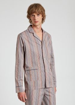 PAUL SMITH mens striped cotton pyjamas PJs Artist Stripe MEDIUM