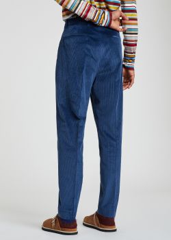 navy corduroy trousers men