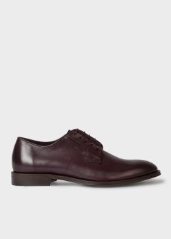 폴 스미스 Paul Smith Mens Dark Purple Leather Chester Flexible Travel Shoes