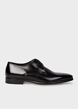 Men's Black Leather 'Coyle' Derby Shoes 