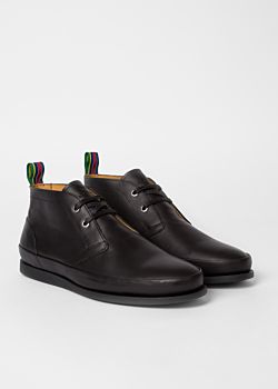 men's black leather cleon boots