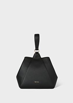 small black leather tote