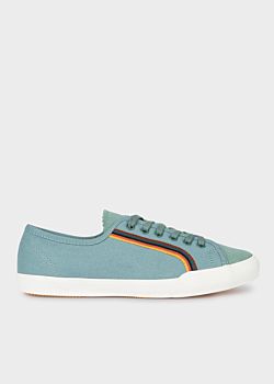 turquoise canvas shoes