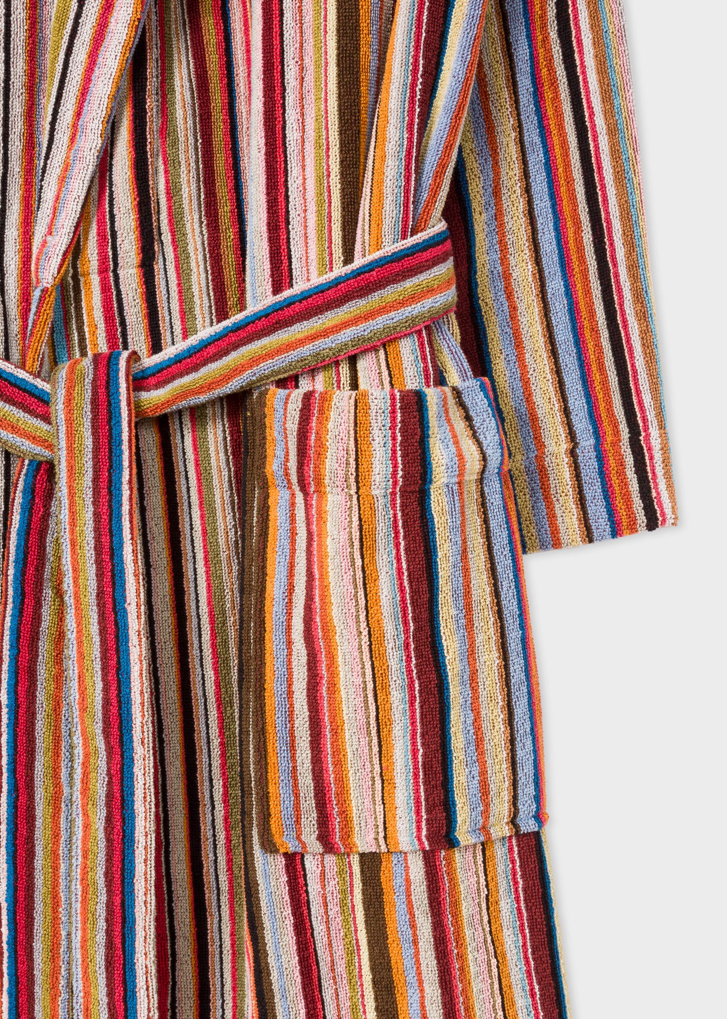 Men's Signature Stripe Woven Cotton Dressing Gown