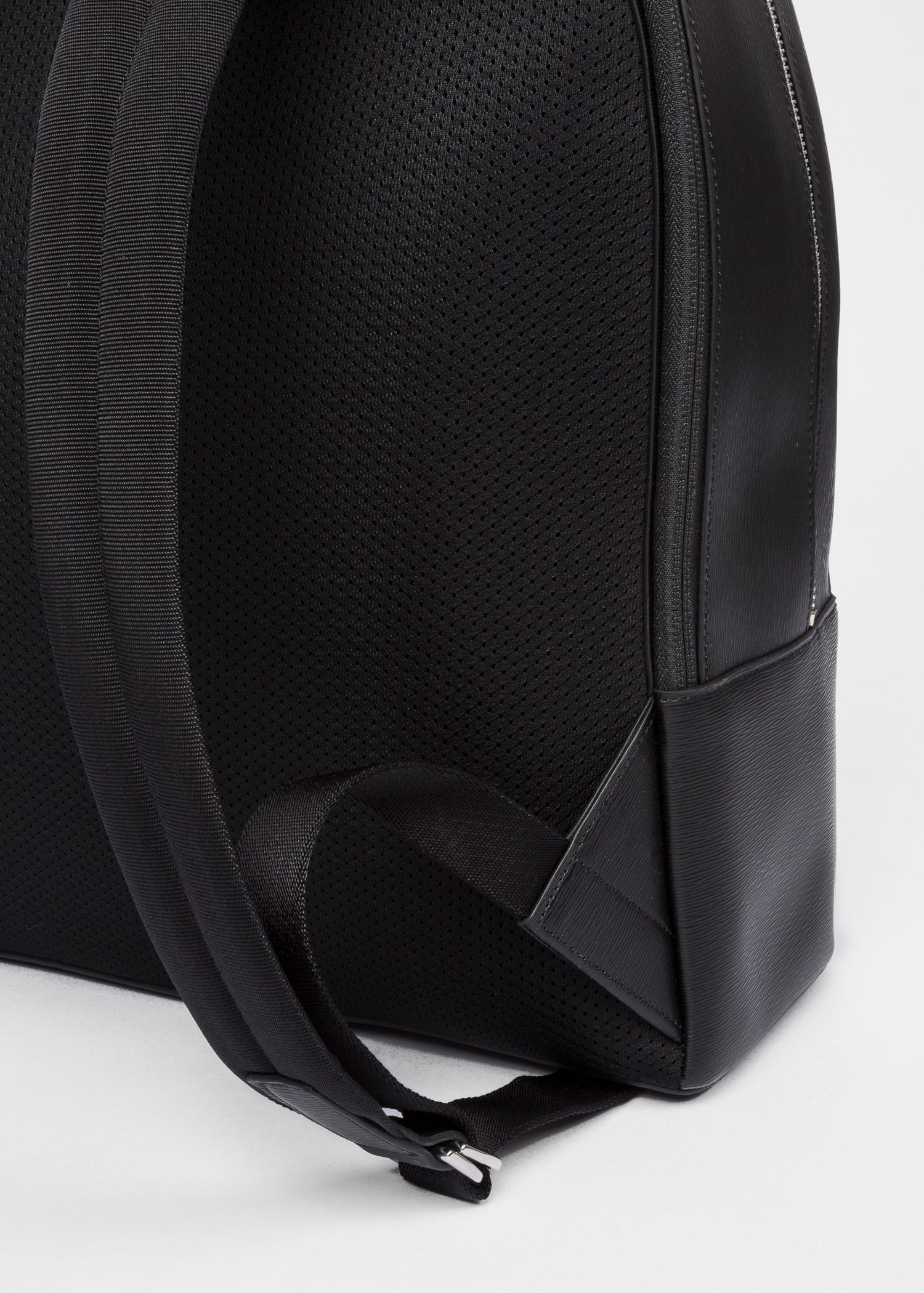 Men's Black Embossed Backpack With 