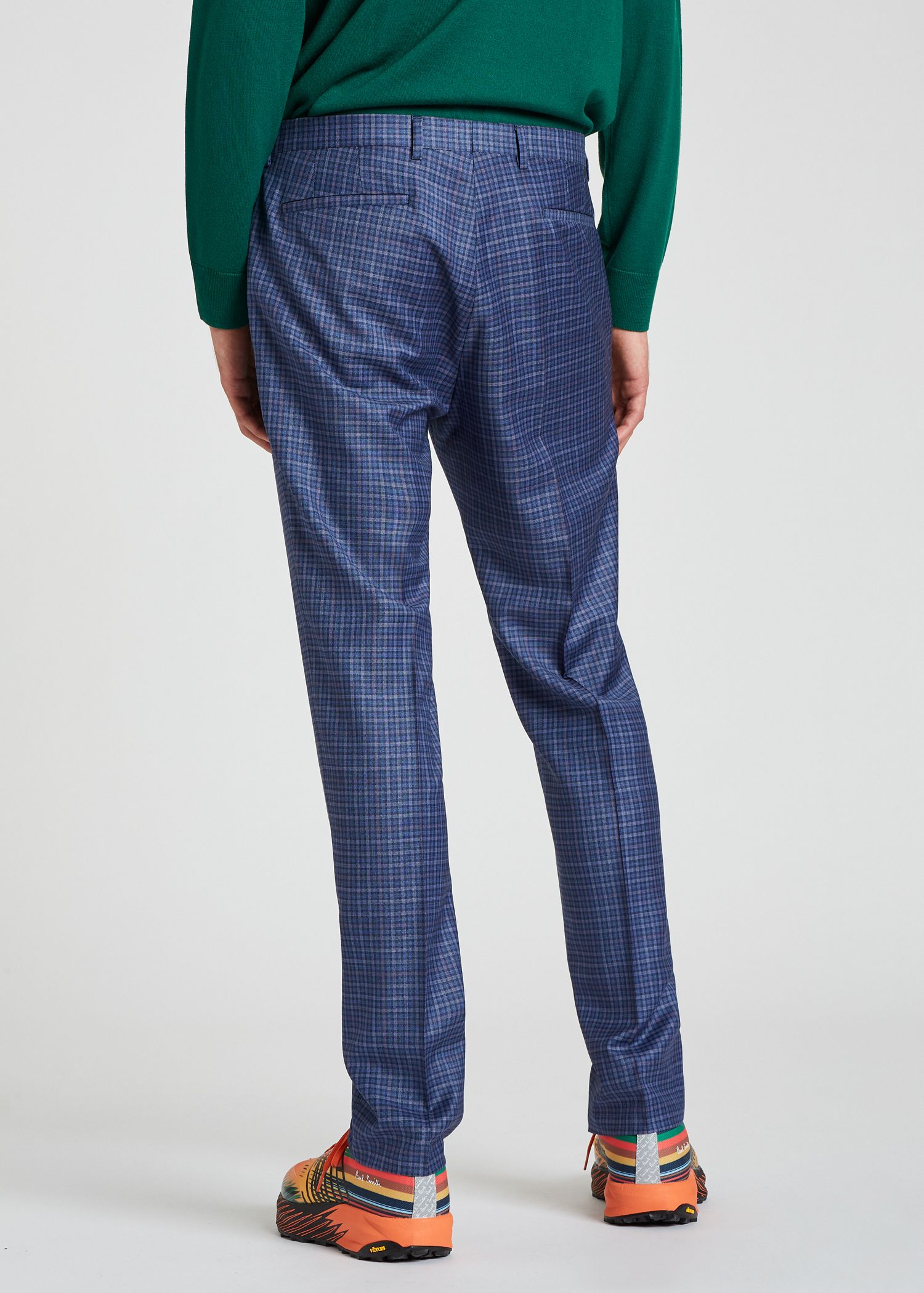 Men's Slim-Fit Light Blue Check Wool Suit - Paul Smith US