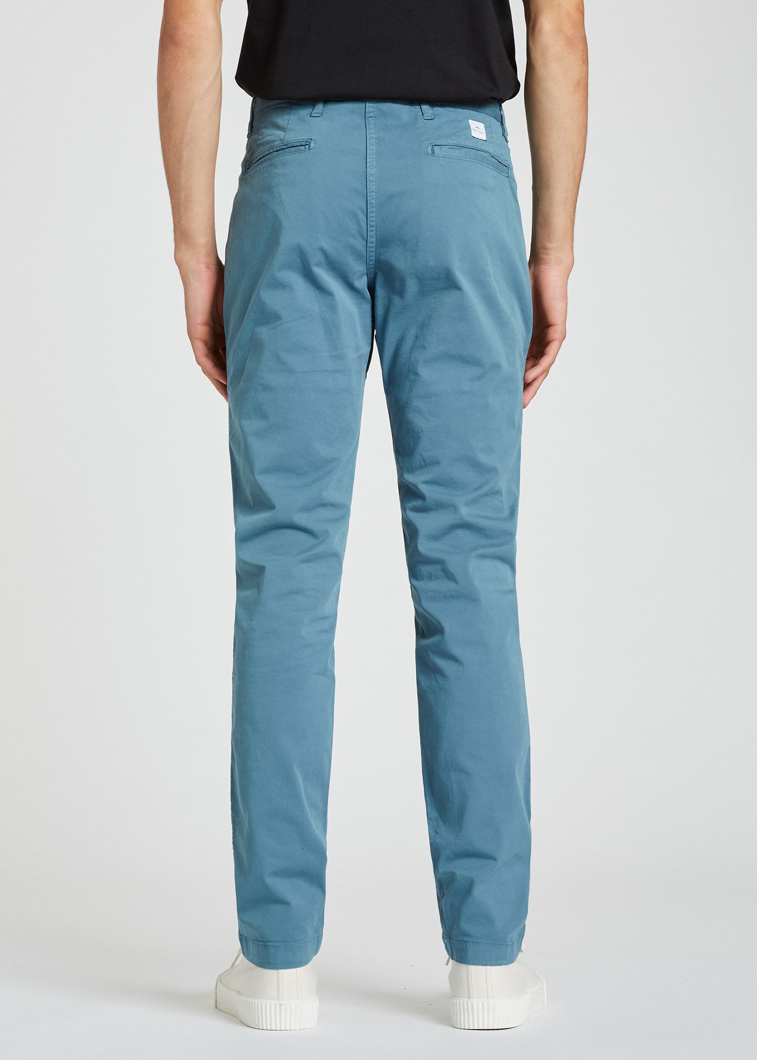 blue stretch chinos