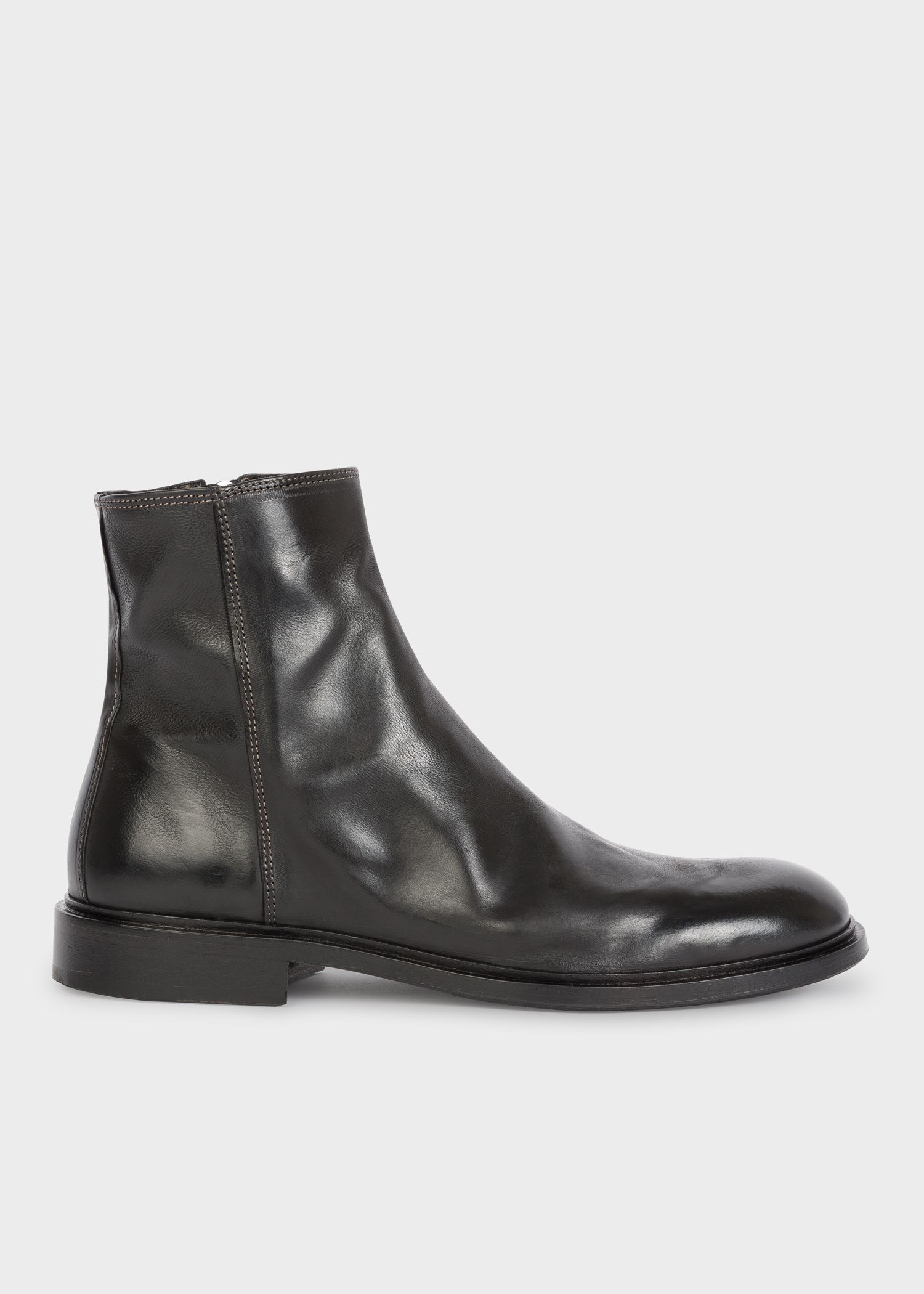 Men's Black Boots in Genuine Leather Made in Portugal