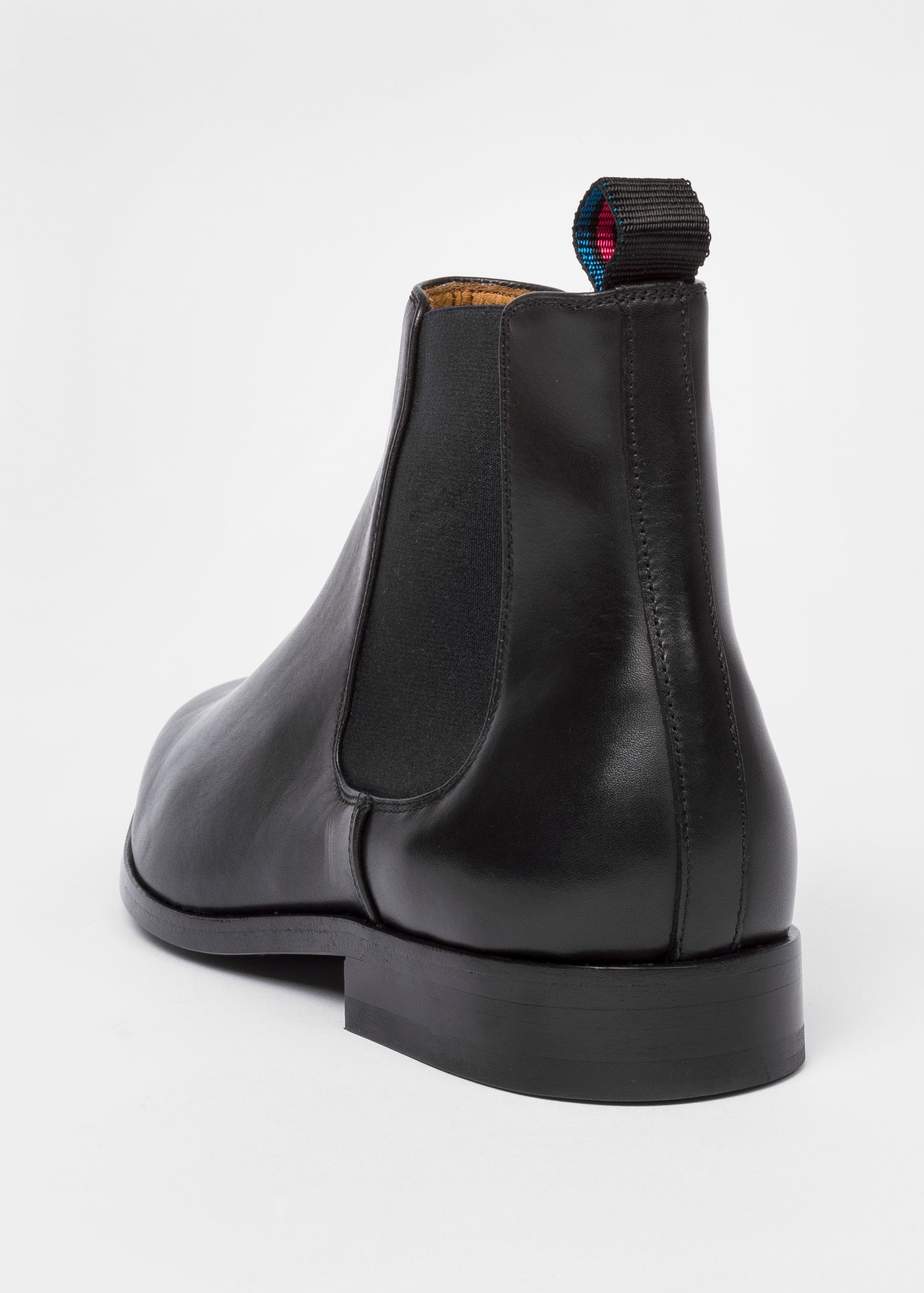 Men's Black Smooth Calf Leather 'Gerald' Chelsea Boots