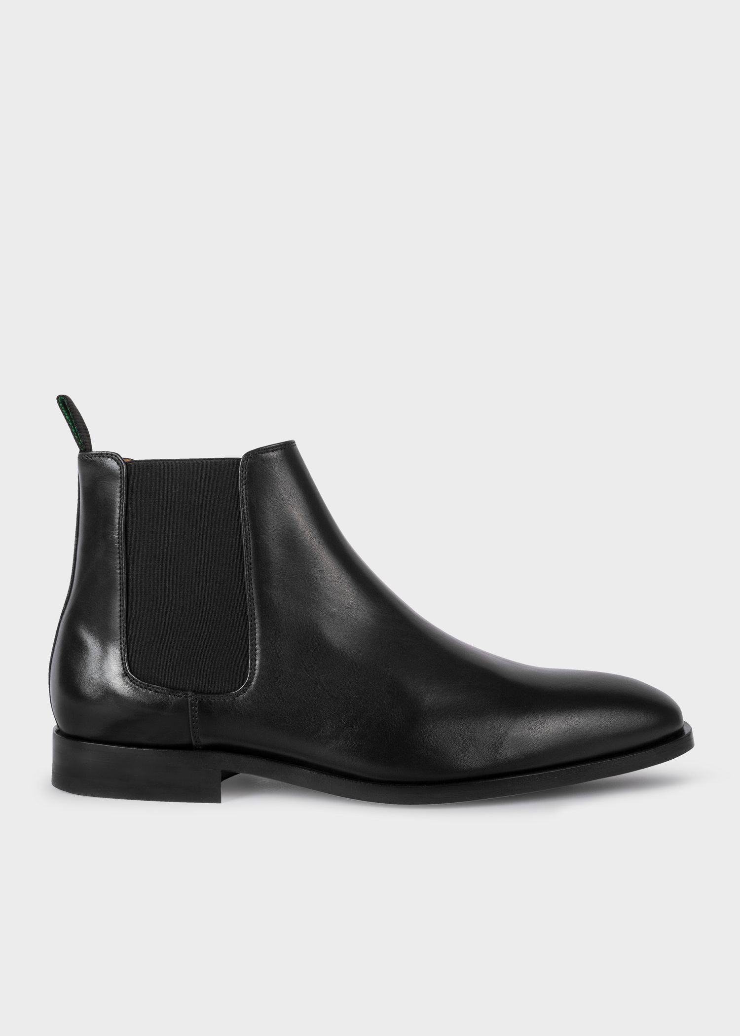 Men's Black Smooth Calf Leather 'Gerald' Chelsea - Smith US