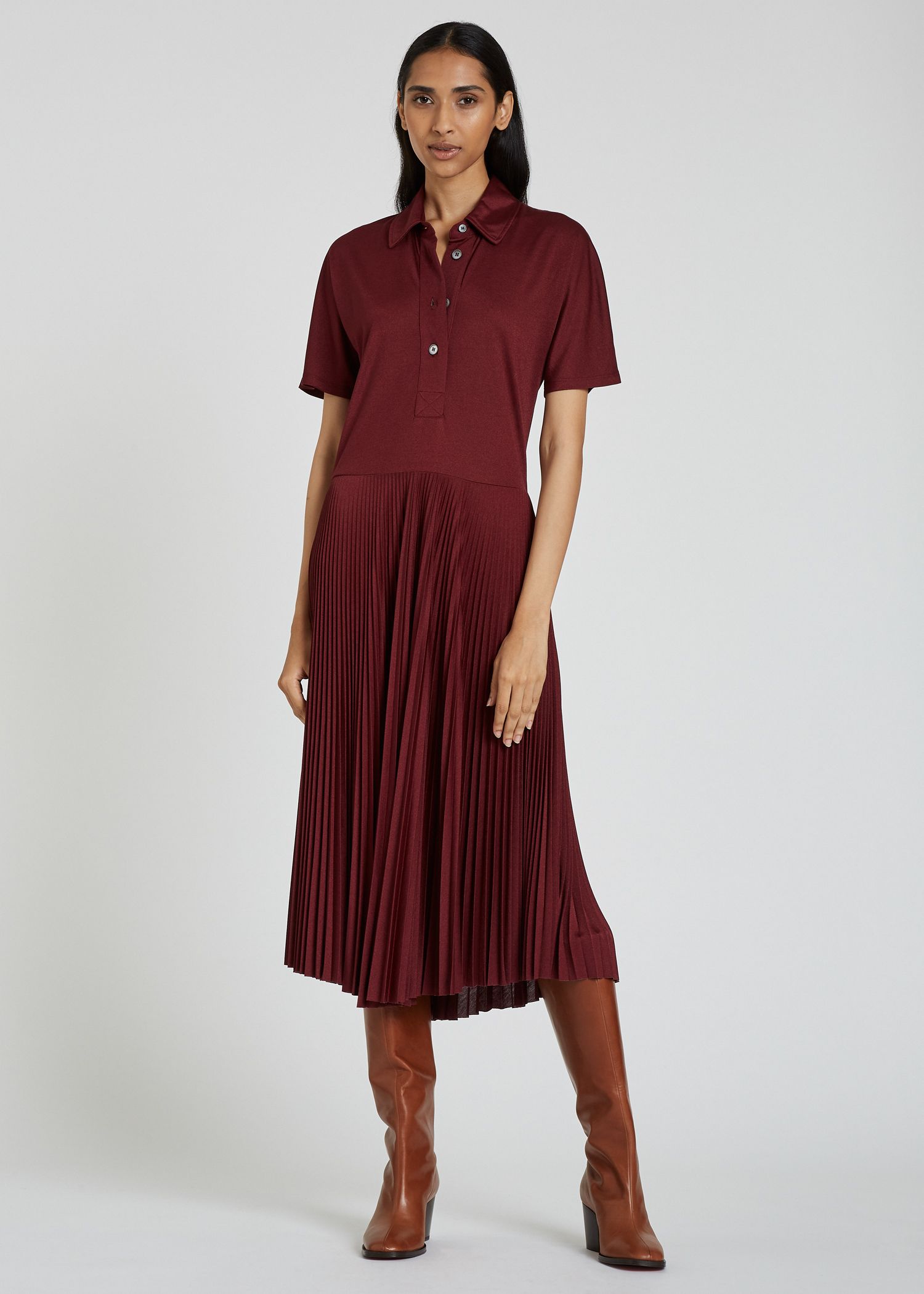 womens burgundy dress