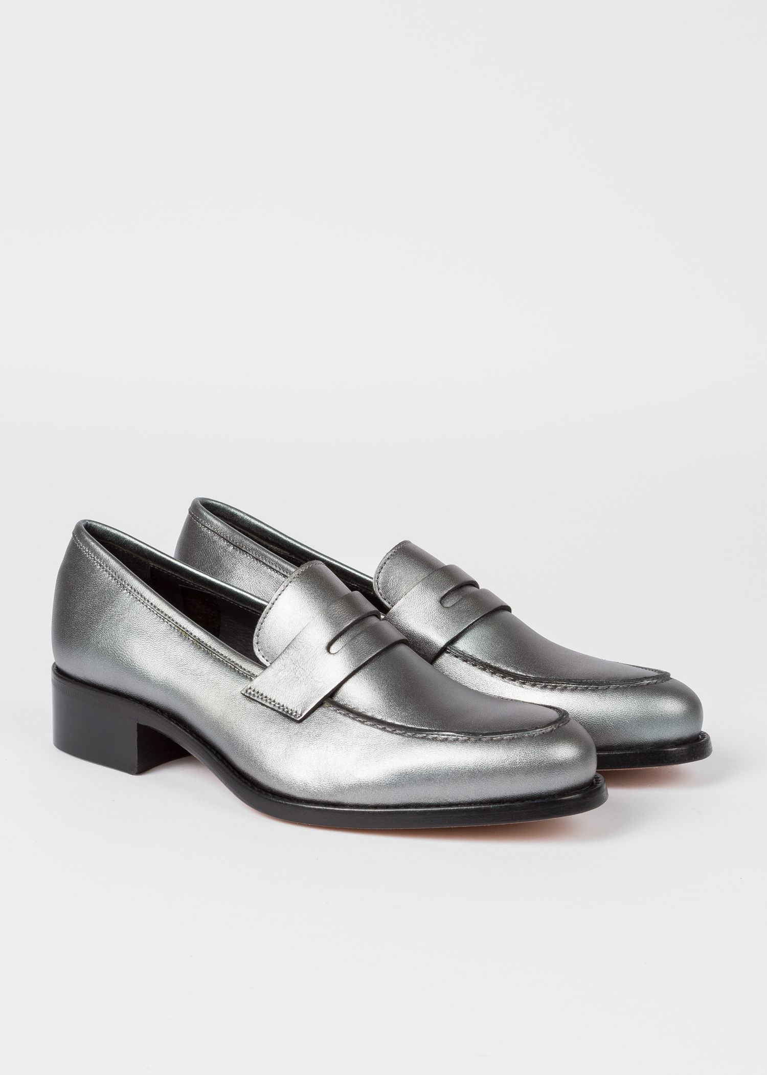 Women's Silver Leather Penny - Paul Smith Asia