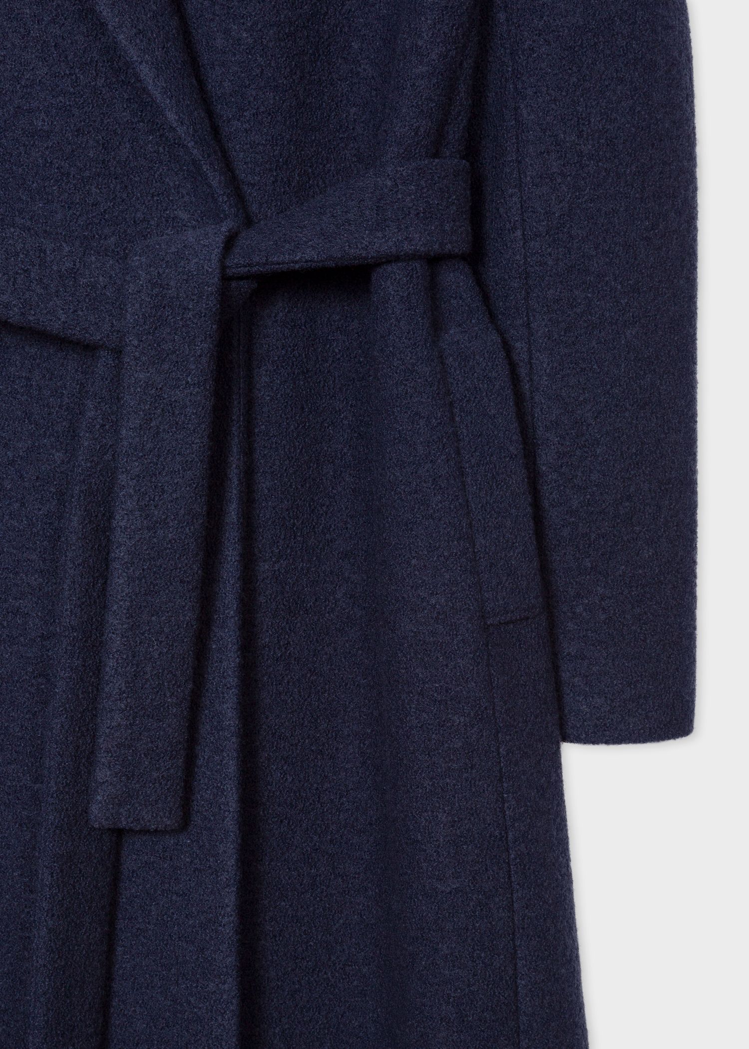 navy wool wrap coat