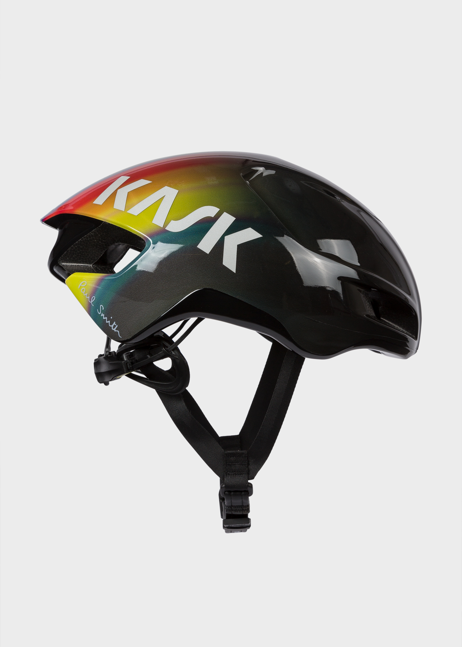 Side view - Paul Smith + Kask 'Rainbow Stripe' Utopia US Cycling Helmet