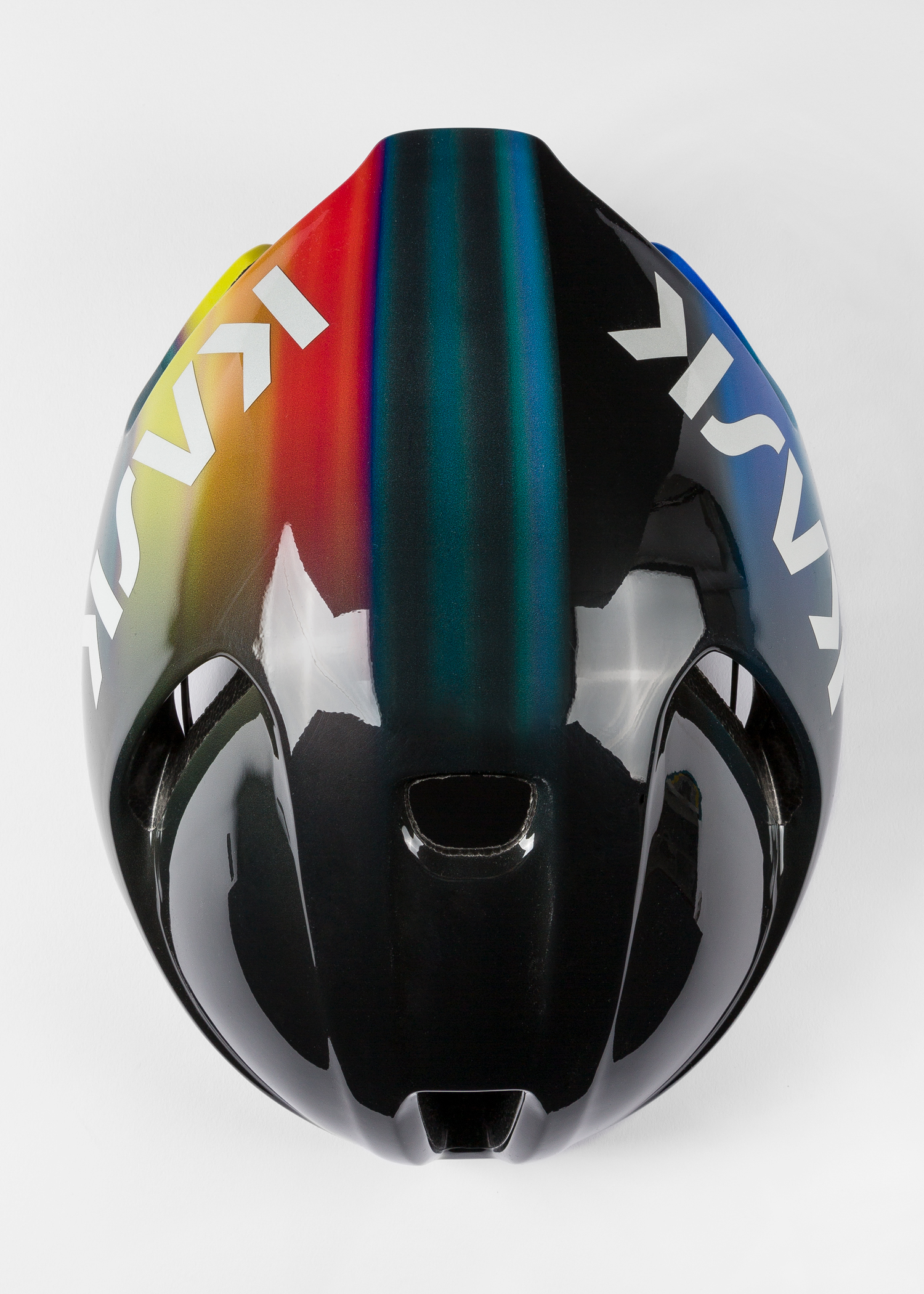 Top down view - Paul Smith + Kask 'Rainbow Stripe' Utopia Cycling Helmet