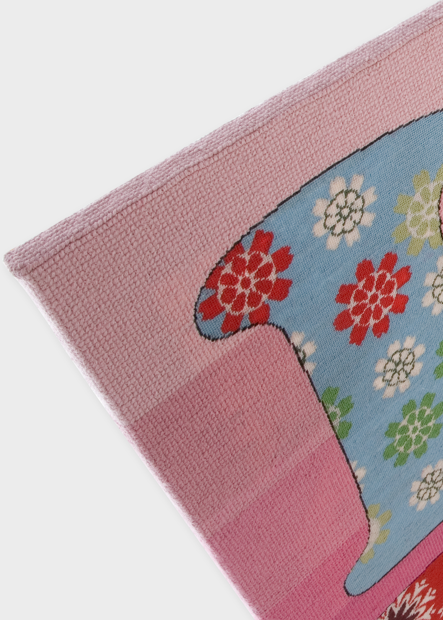 Detail view - Paul Smith for The Rug Company - Pink Love Needlepoint Wallhanging