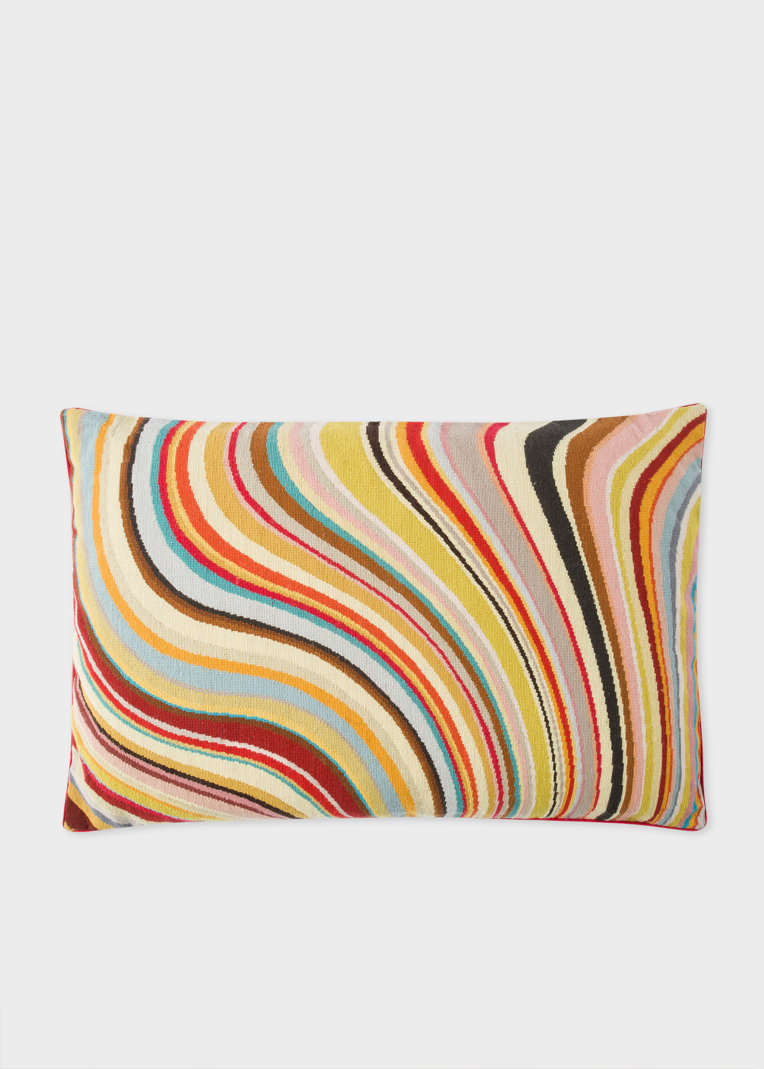 Front view - Paul Smith for The Rug Company - Swirl Wool Tapestry Cushion