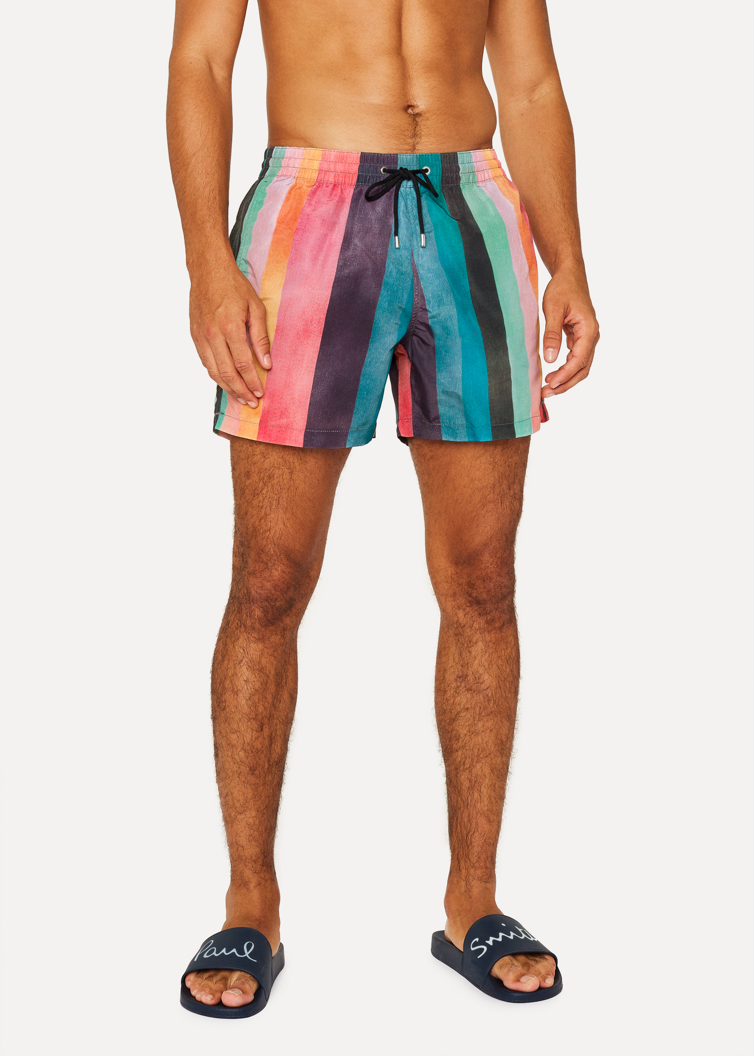Men's 'Artist Stripe' Print Swim Shorts - Paul Smith US