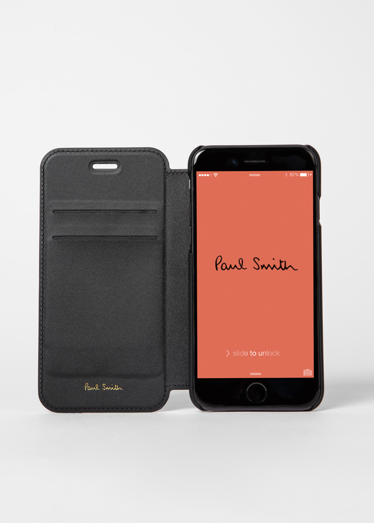 Mini Stripe' Leather iPhone 6/6S/7/8 Wallet Case