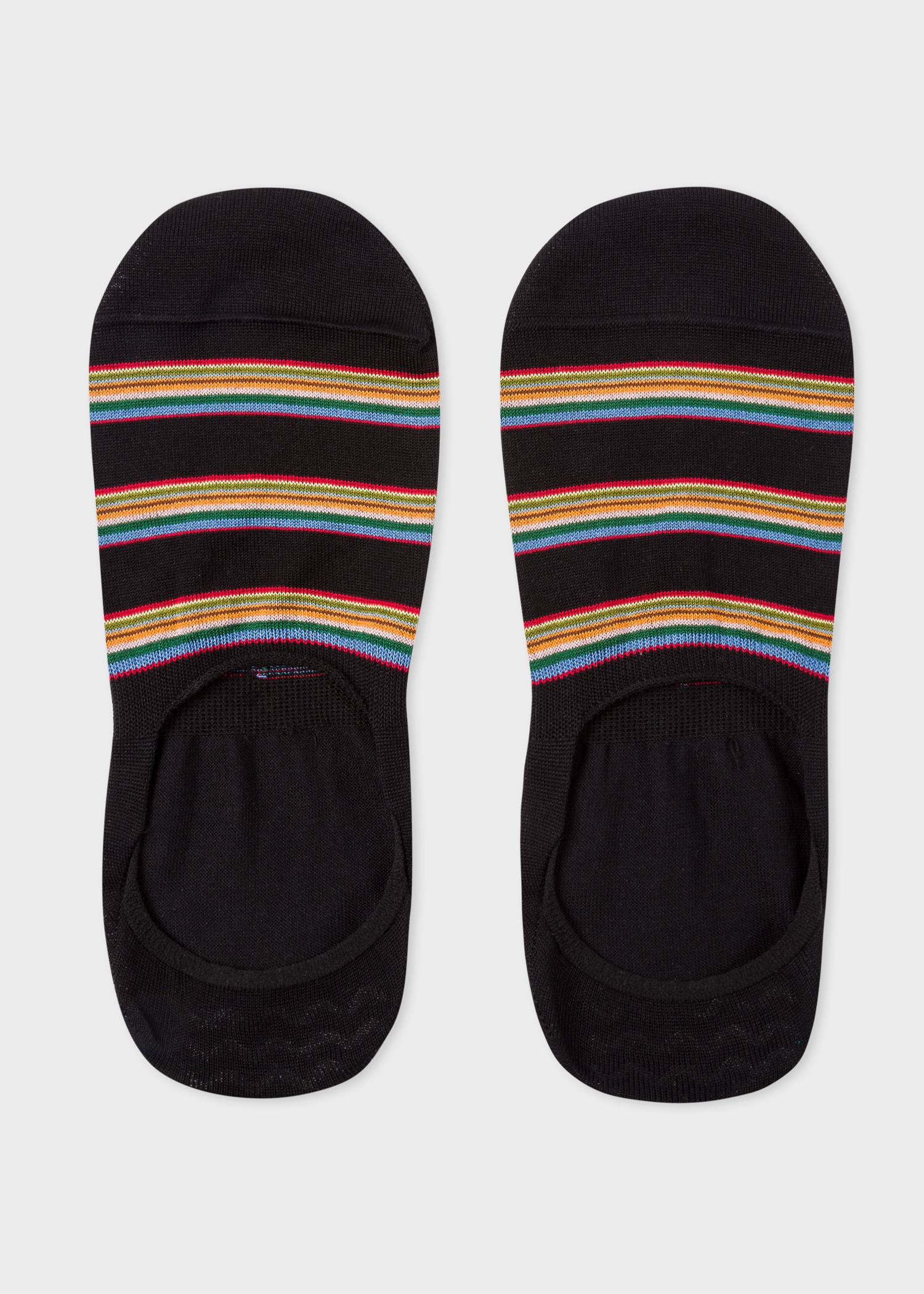 Men's Black Multi-Stripe Block Loafer Socks Paul Smith