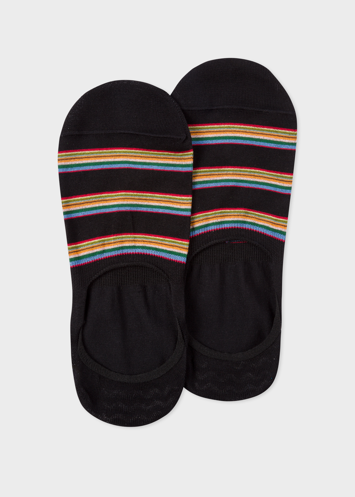 Men's Black Multi-Stripe Block Loafer Socks Paul Smith