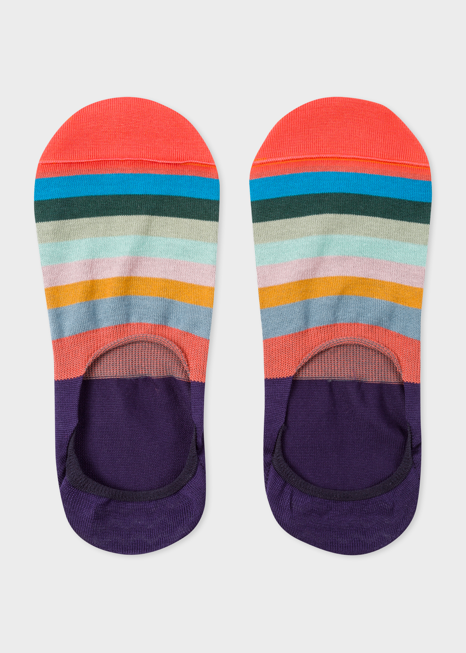 Men's Purple 'Artist Stripe' Loafer Socks Paul Smith