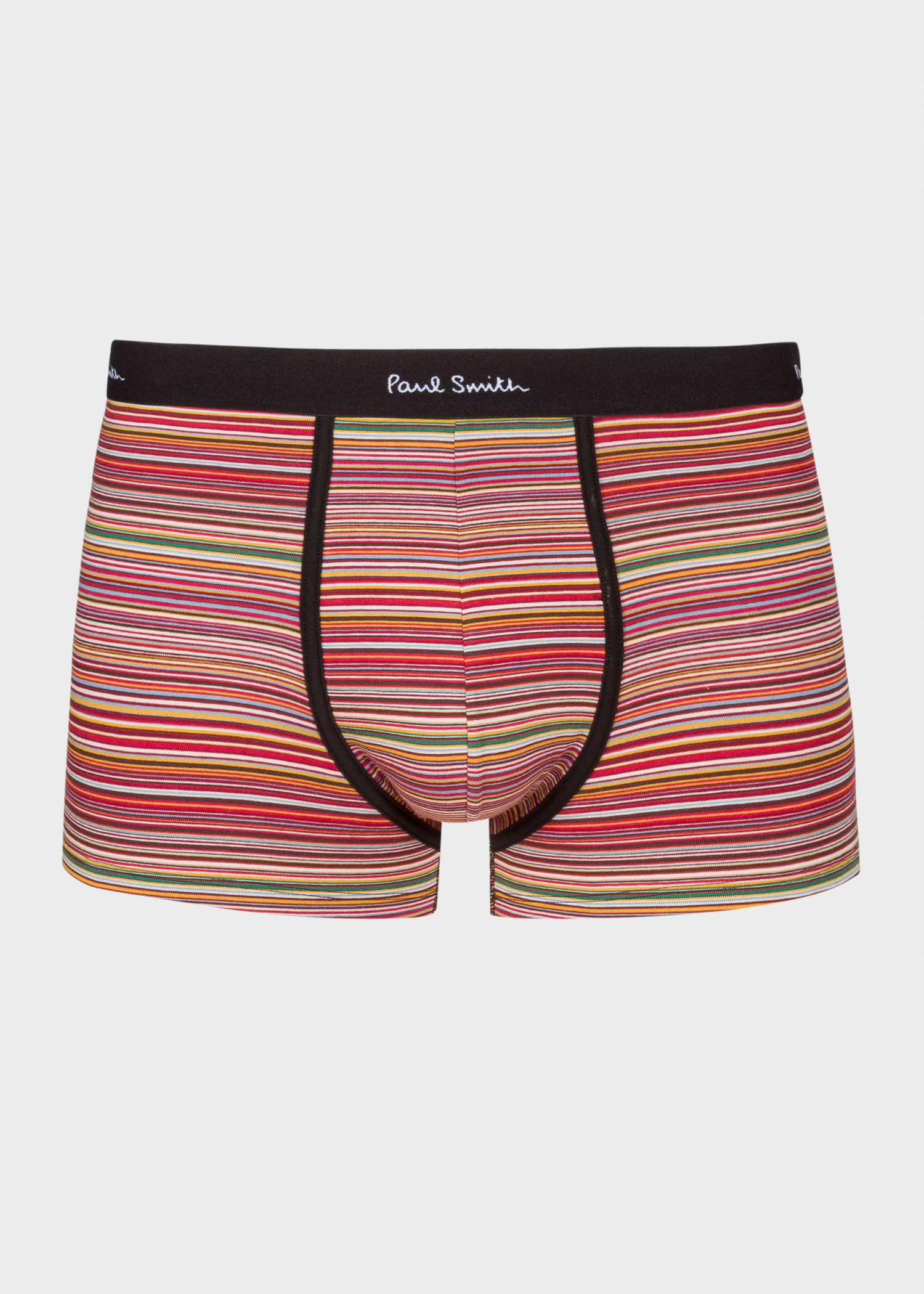 Boxer Brief Front view - Men's Black Mixed Stripe Boxer Briefs Three Pack Paul Smith