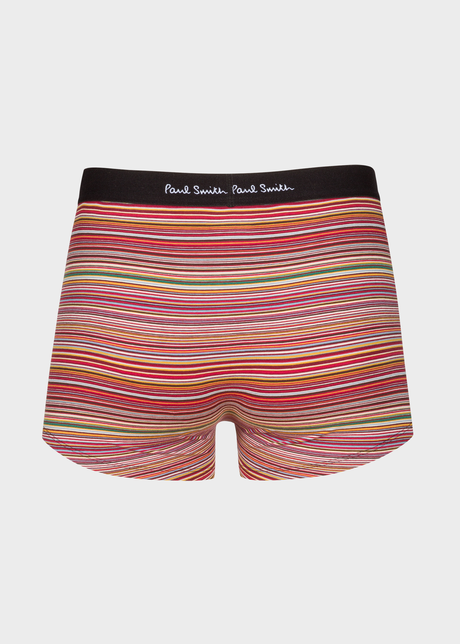 Boxer Brief Back view - Men's Black Mixed Stripe Boxer Briefs Three Pack Paul Smith