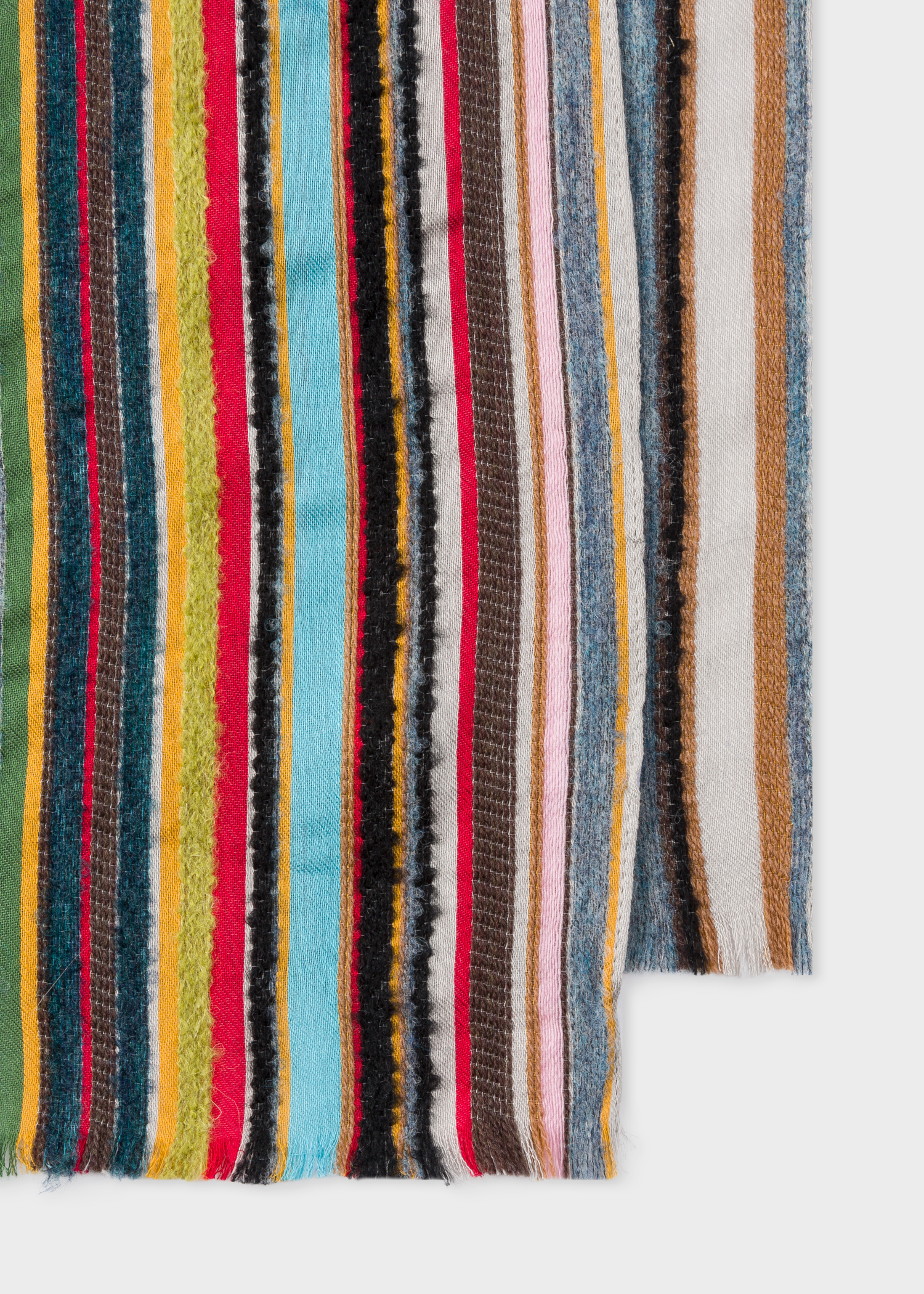 Men's Signature Stripe Textured Scarf by Paul Smith