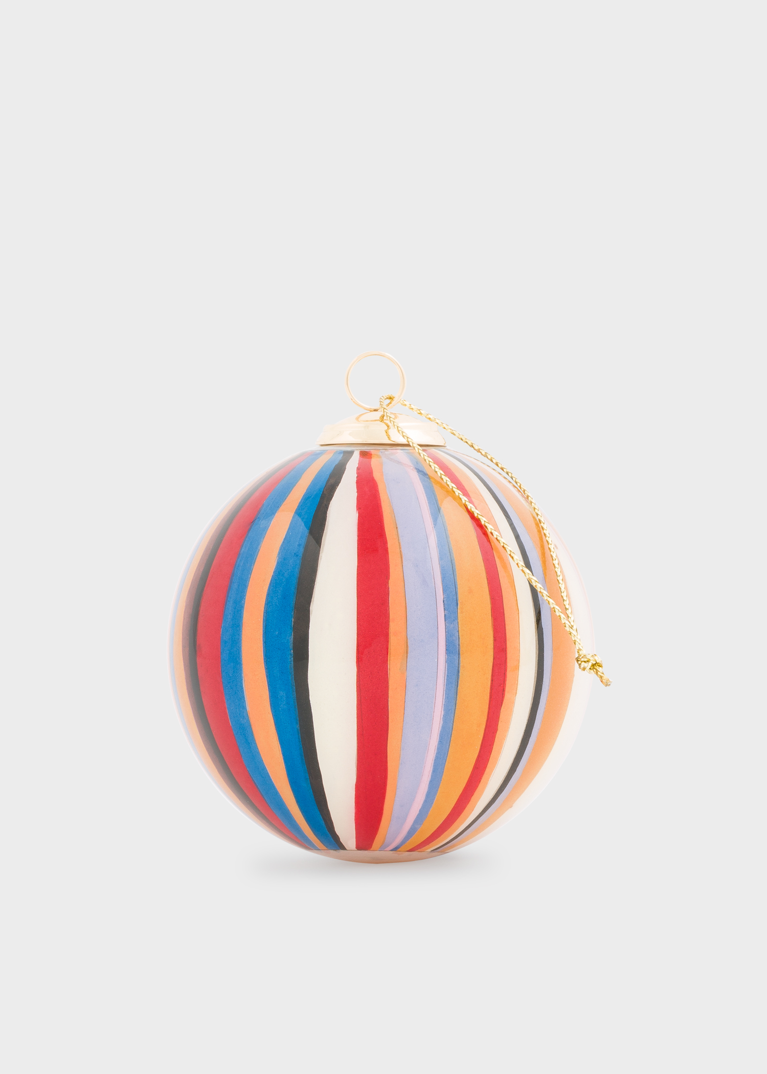 Hand-Painted Signature Stripe Glass Bauble by Paul Smith