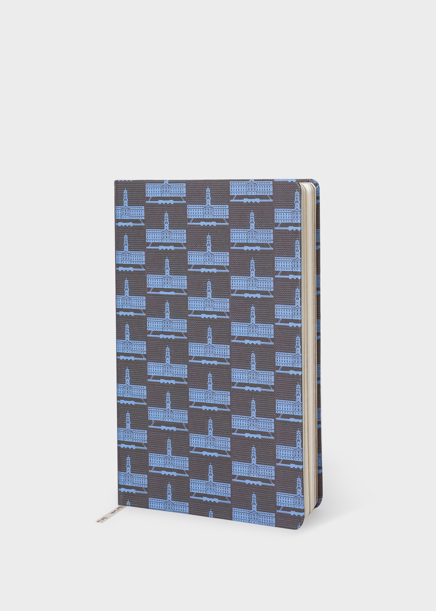 Front view - Paul Smith For University Of Nottingham - Navy 'Trent Building' Print Notebook Paul Smith