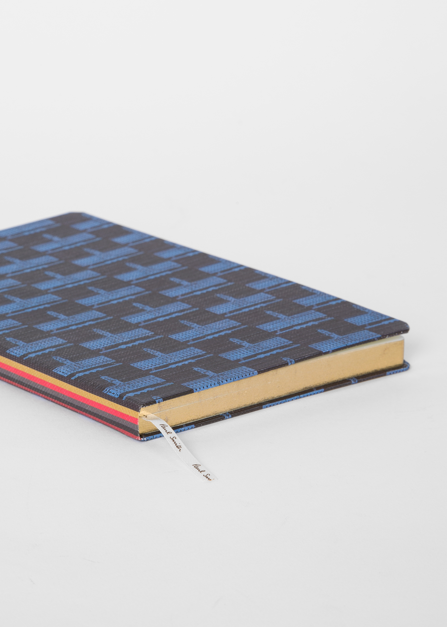 Detail view - Paul Smith For University Of Nottingham - Navy 'Trent Building' Print Notebook Paul Smith