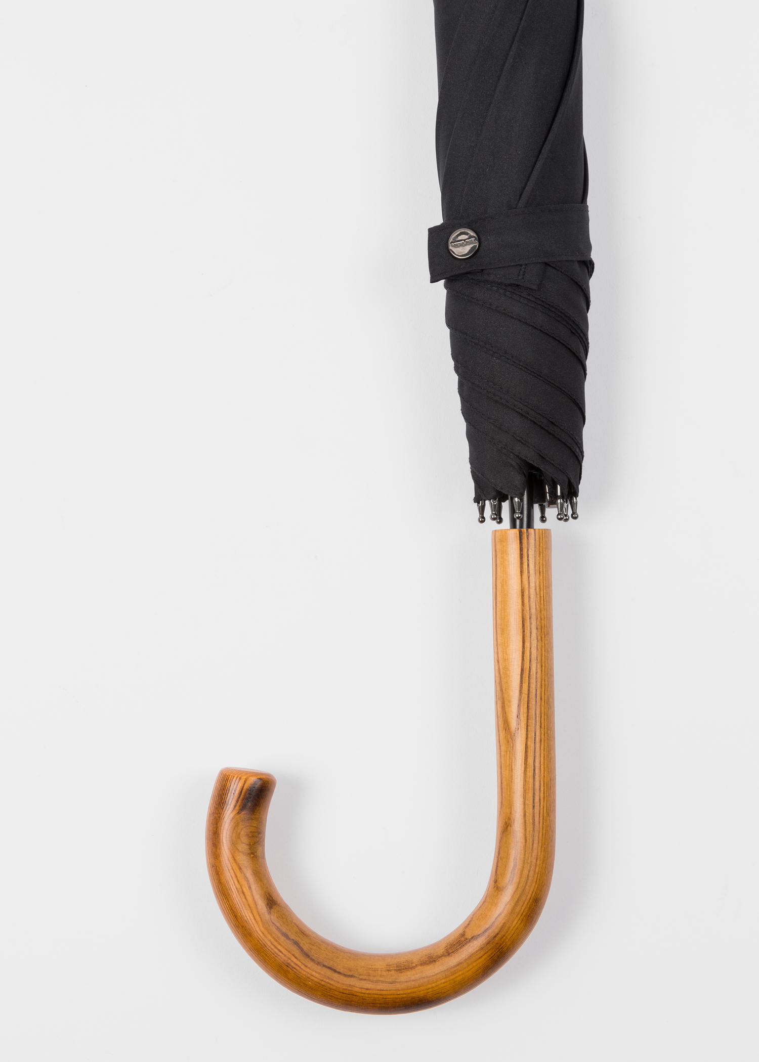 Black 'Artist Stripe' Canopy Walker Umbrella With Wooden Handle - Paul ...