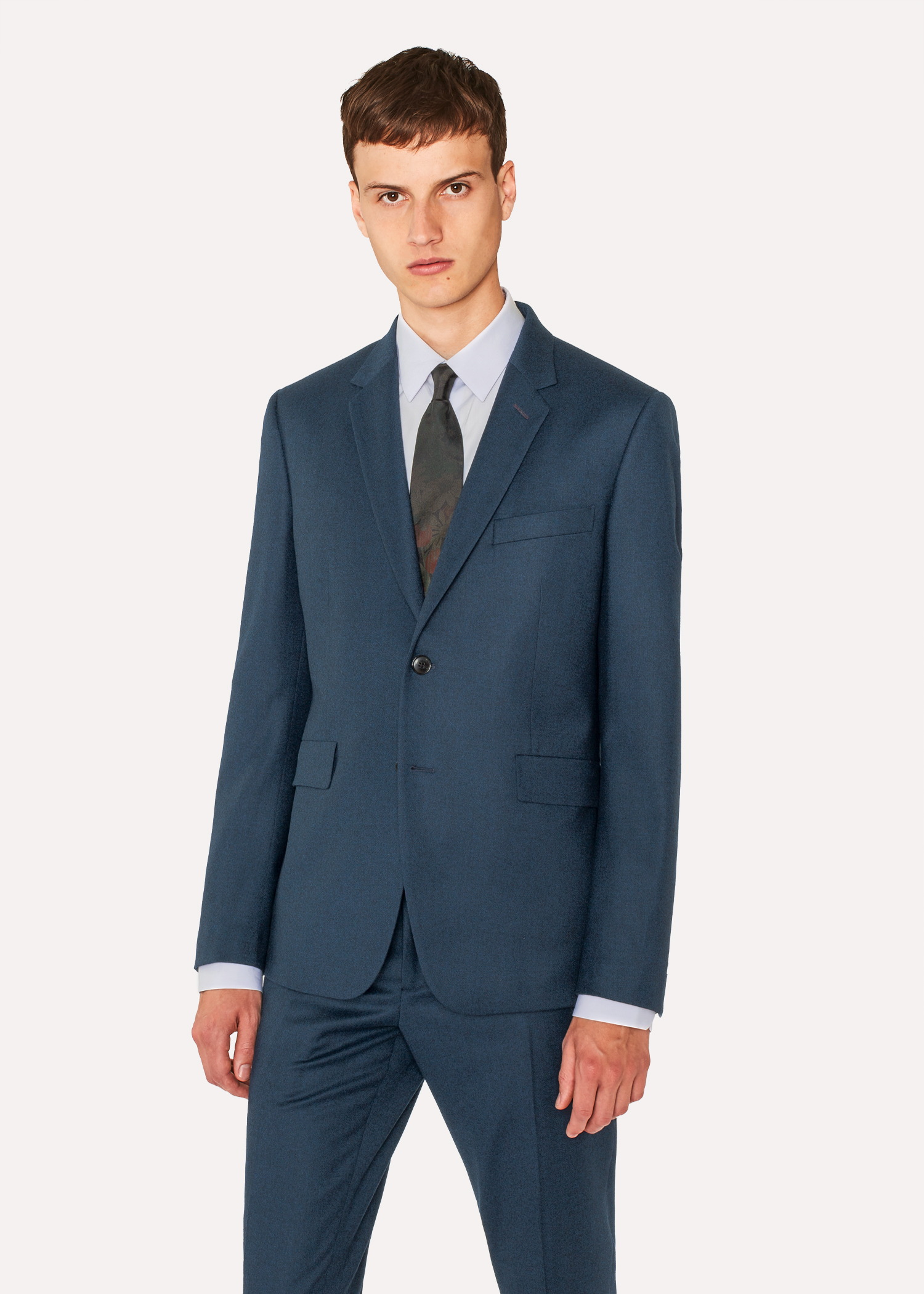 The Kensington - Men's Slim-Fit Dark Petrol Wool-Cashmere Suit - Paul Smith